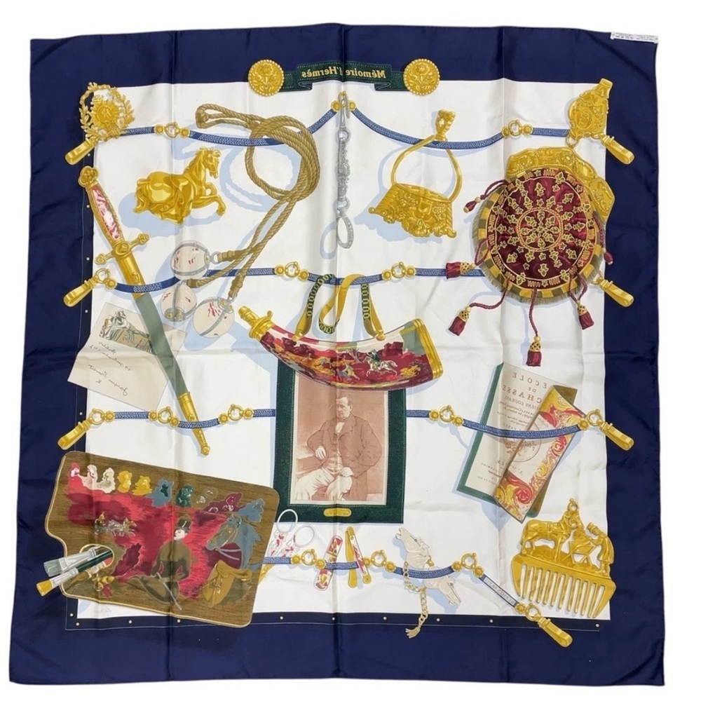 HERMES Vintage Rare Iconic Collectible Carre 90 “Memoire d’Hermes” Silk Scarf - Picture 2 of 9